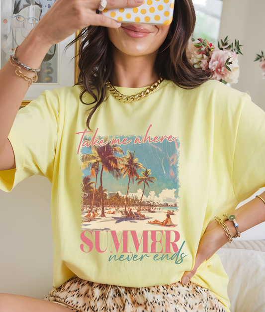 Take me Where Summer Never Ends DTF Transfer
