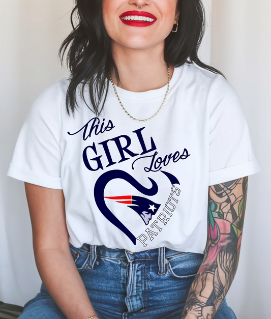 This Girl Loves Patriots DTF Transfer