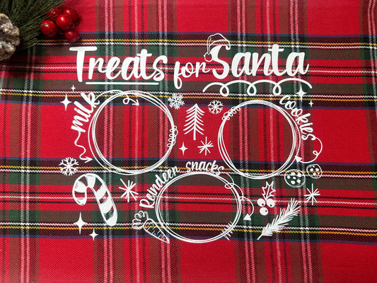 Treats for Santa Placemat Screen Print - White Ink