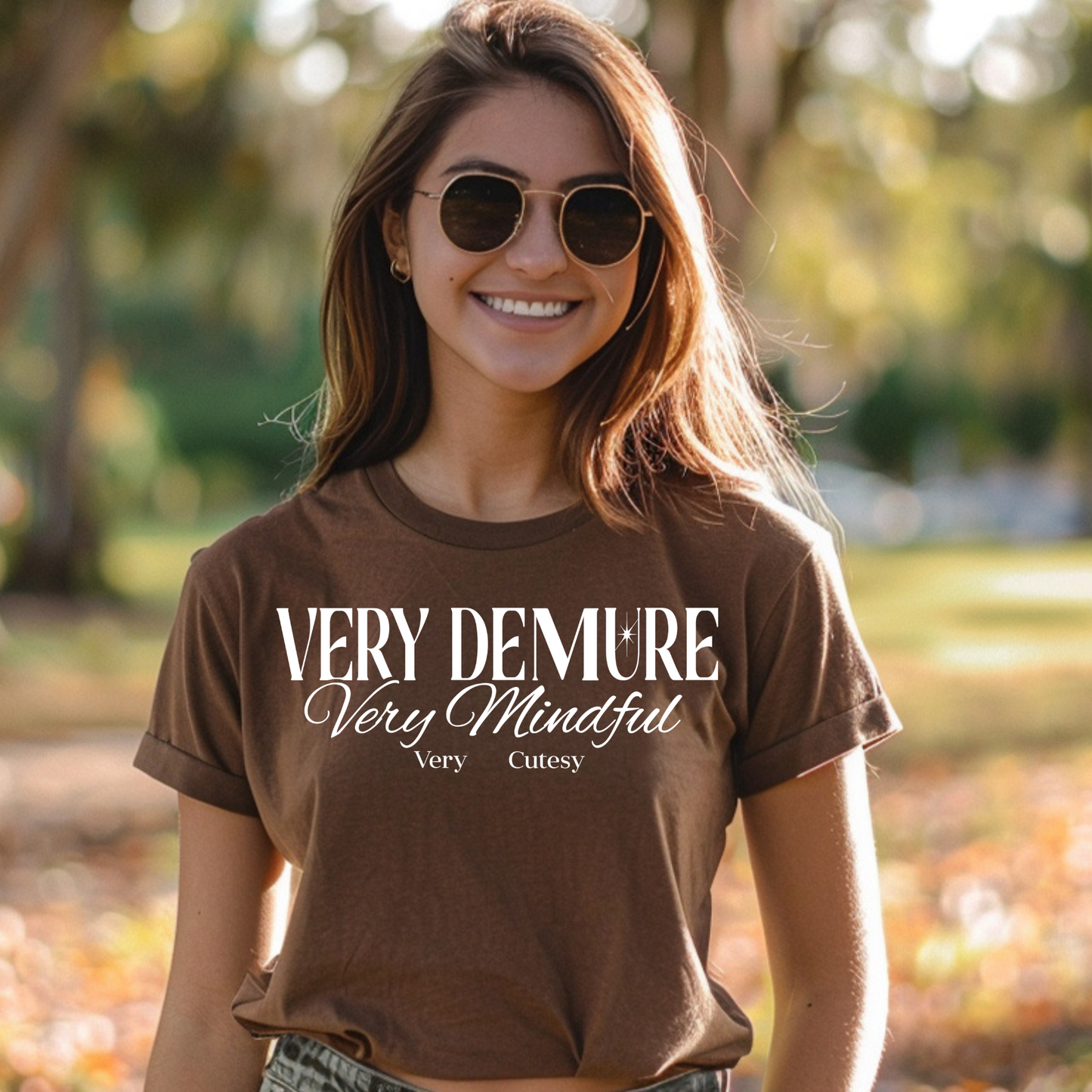 Very Demure Single Color Screen Print - White Ink