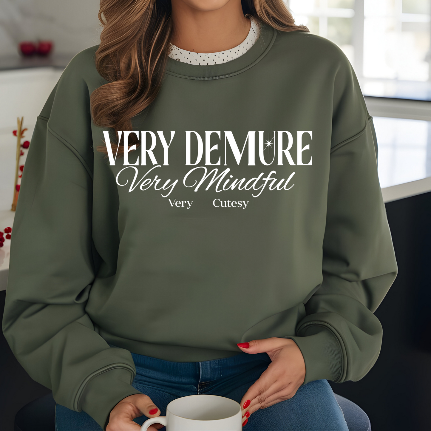 Very Demure Single Color Screen Print - White Ink