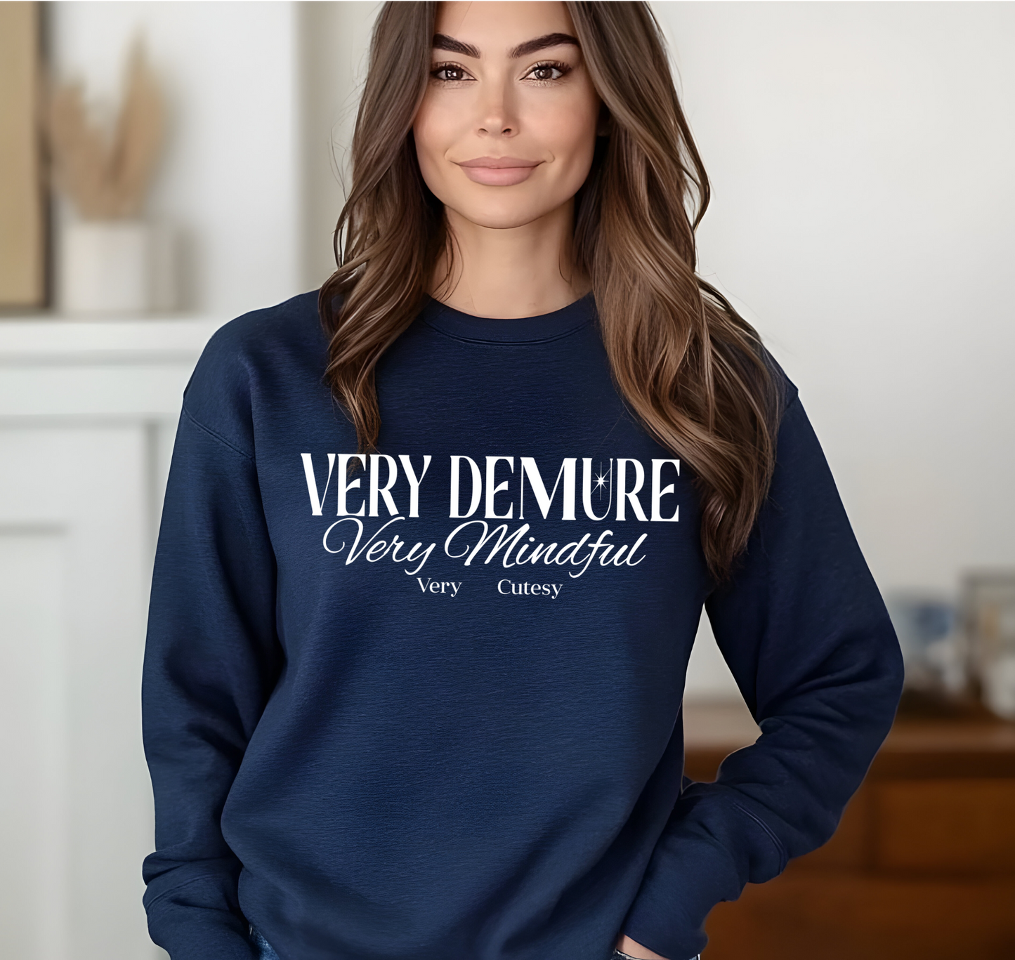 Very Demure Single Color Screen Print - White Ink