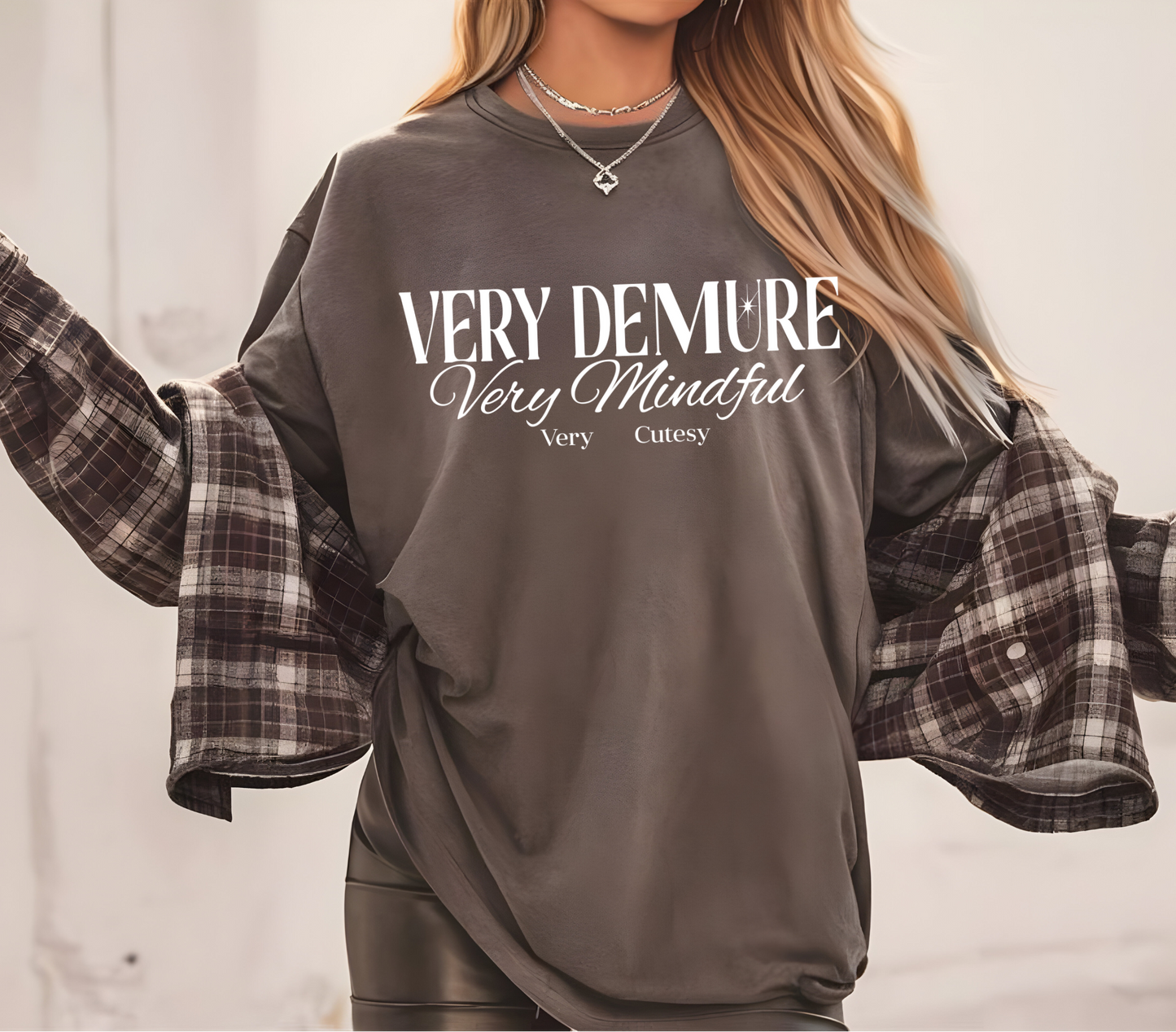 Very Demure Single Color Screen Print - White Ink