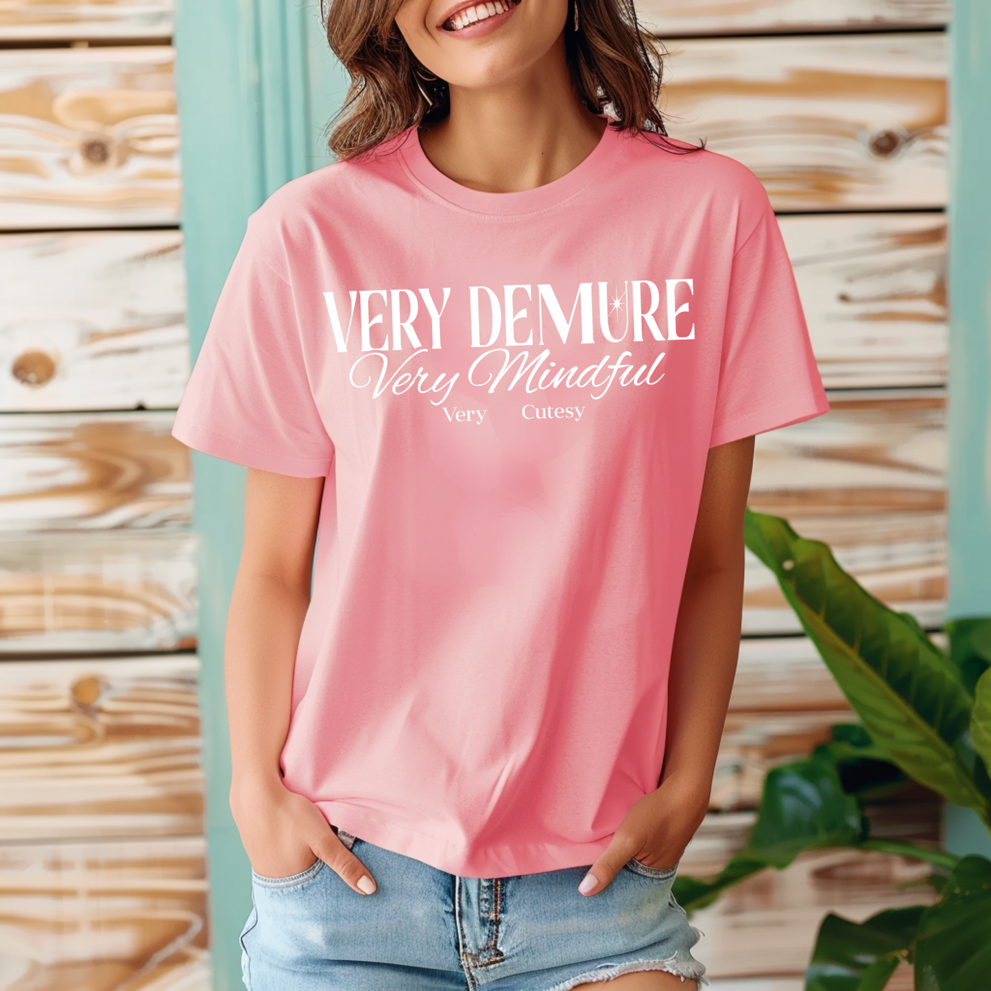 Very Demure Single Color Screen Print - White Ink